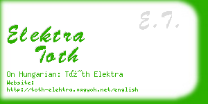 elektra toth business card